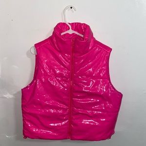 Pink Neon Puffer Vest